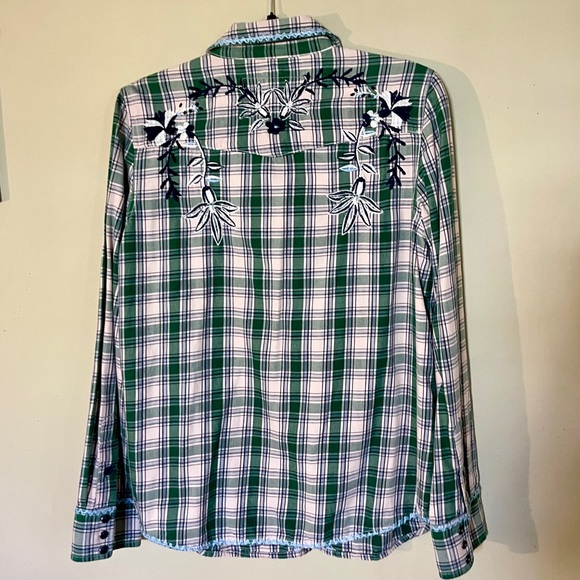 Driftwood | Lana Embroidered Plaid Snap Front Western Shirt - Picture 5 of 10